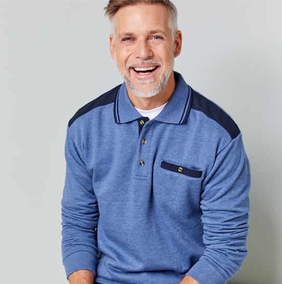 Pegasus Polo Collar Sweatshirt - ML009